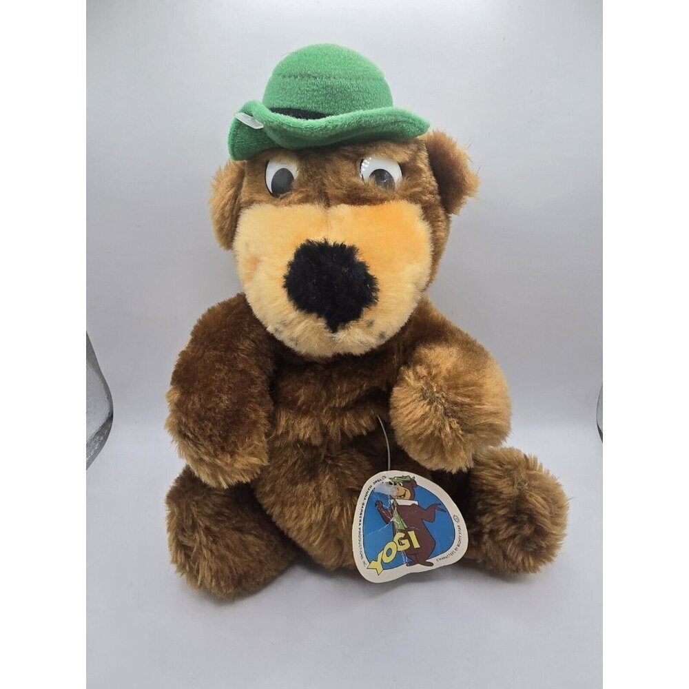Yogi Bear 8" Plush Vintage Hanna Barbara MIGHTY STAR Stuffed Toy With Tags